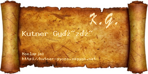 Kutner Győző névjegykártya